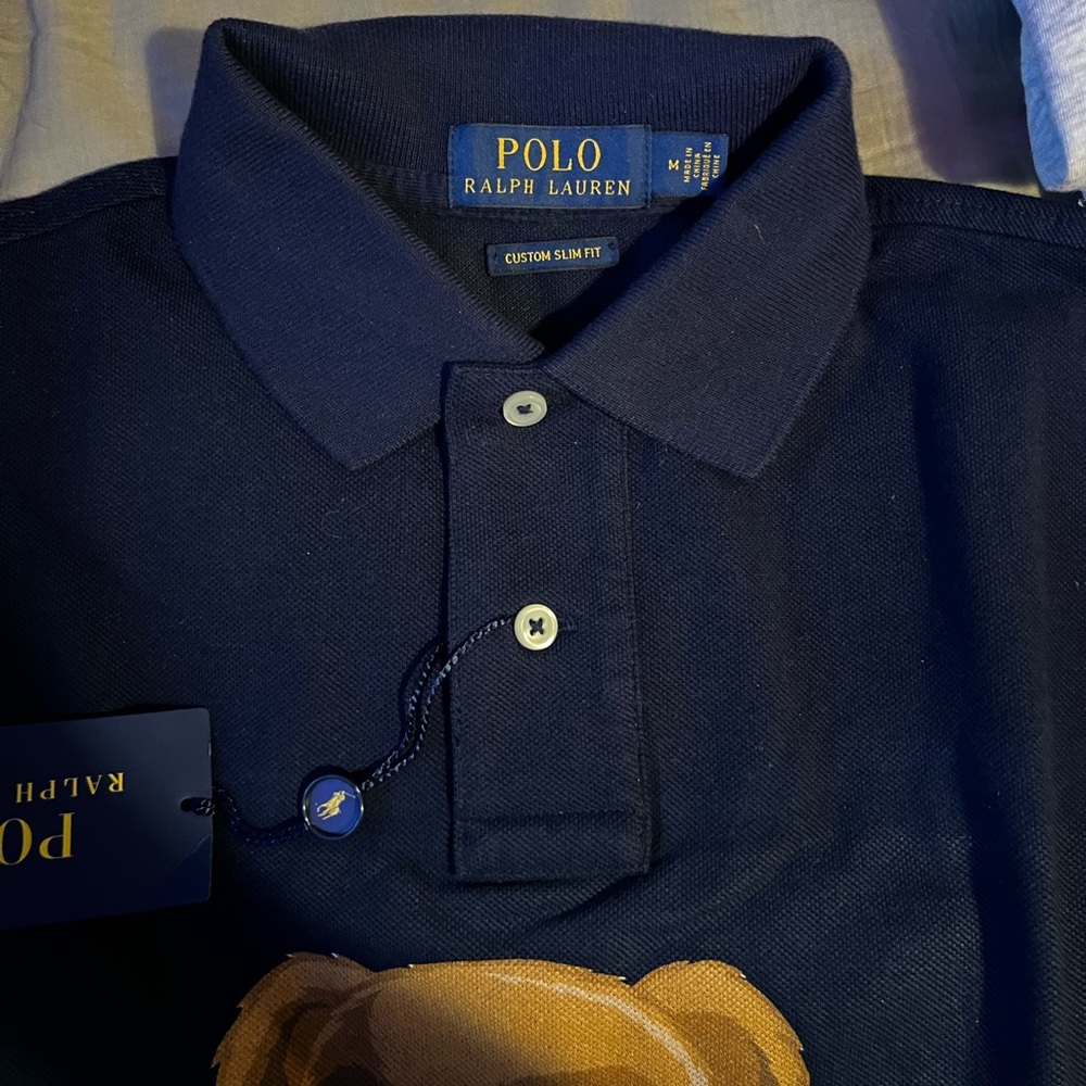 NWT Polo Ralph Lauren blue USA Bear Polo Shirt - Picture 5 of 6